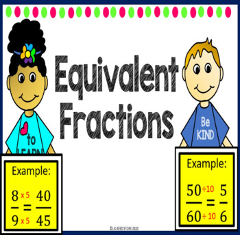 Preview of Equivalent Fraction (Distance Learning, Learning Activities)