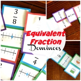 Equivalent Fraction Dominoes - number lines and models