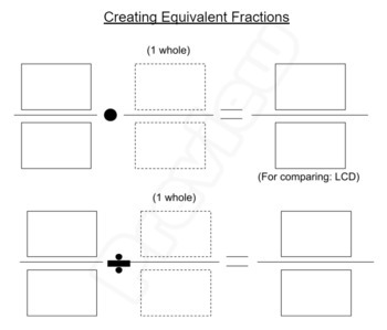 Preview of Equivalent Fraction - Graphic Organizer