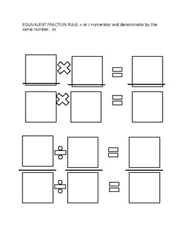 Preview of Equivalent Fraction Graphic Organizer