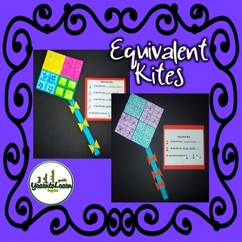 Preview of Equivalent Fractions Kite - Math Art Project