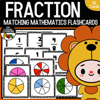 Preview of Equivalent Fraction Matching Game Mathematics Flashcards