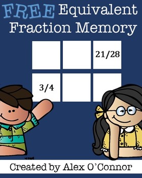 Preview of Equivalent Fraction Memory Game
