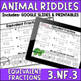 Equivalent Fraction Models & Fractions on Number Line 3.NF3 Worksheets & DIGITAL
