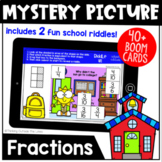 Equivalent Fraction Mystery Riddle BOOM Cards™ (School Edition) 