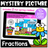 Equivalent Fraction Mystery Riddle BOOM Cards™ (Spring Edition)