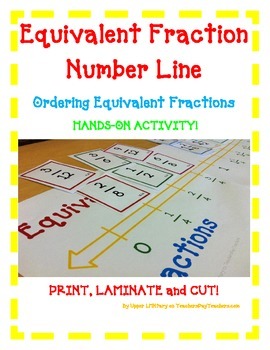 Preview of Equivalent Fraction Number Line - Distance Learning- Hands-On Activity
