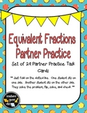 Equivalent Fraction Partner Practice - Set of 24