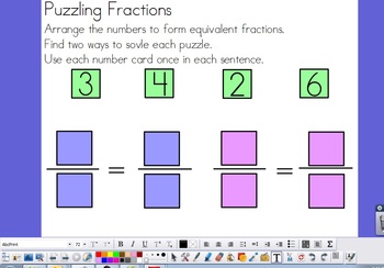 Preview of Equivalent Fraction Puzzles - Common Core Fractions!