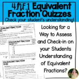 Equivalent Fraction Quiz for 4th Grade