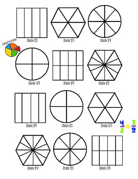 Equivalent Fraction Shade by Mrs Ts Teachables | TpT