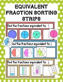 Equivalent Fraction Sorting Strips