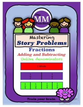 Preview of Adding and Subtracting Fractions Word Problem (Unlike Denominators) Single