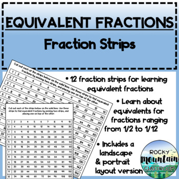 Preview of Equivalent Fraction Strips