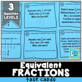 Equivalent Fractions on a Number Line Activities Task Cards