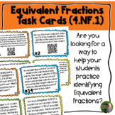 4.NF.1 Equivalent Fraction Task Cards with and without QR Codes