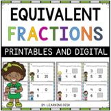 Equivalent Fraction Third Fourth Grade Task Cards Activiti