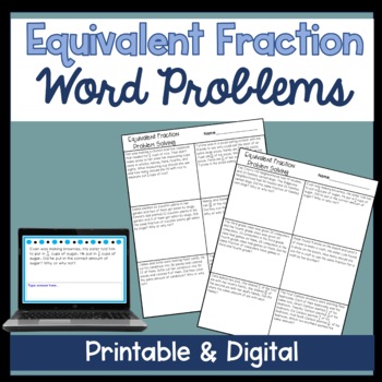 Preview of Equivalent Fraction Word Problems