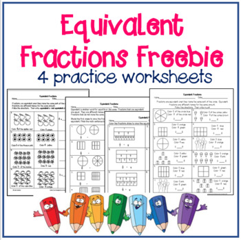 Preview of Equivalent Fractions Freebie