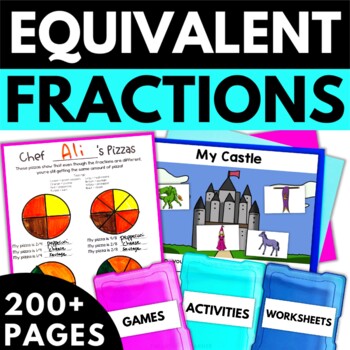 Preview of 3rd Grade Equivalent Fractions | 3.NF.3 | Third Grade Fraction Activities