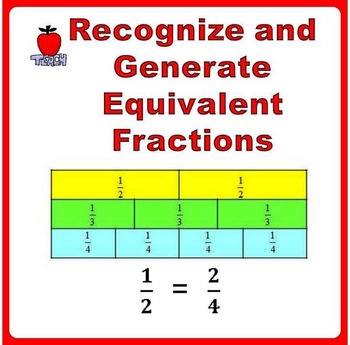 Preview of Equivalent Fractions Worksheets 3rd, 4th Grade (Distance Learning)