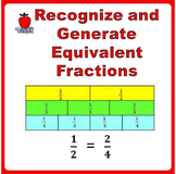 Equivalent Fractions Worksheets 3rd, 4th Grade (Distance L