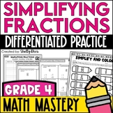 Simplifying Fractions and Simplest Form Worksheets