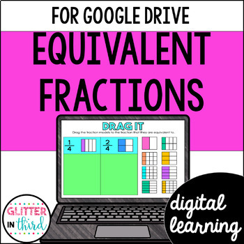 Preview of Equivalent Fractions Activities for Google Classroom Digital Resources