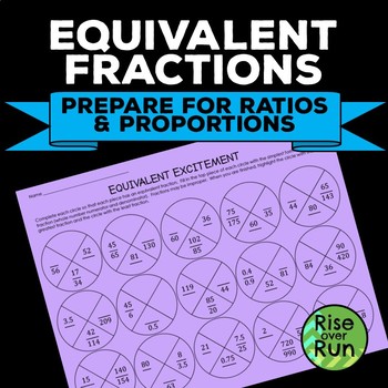 Preview of Equivalent Fractions Practice Worksheet, Free