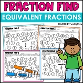 Equivalent Fractions Coloring Worksheets Finding Equivalen