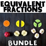Equivalent Fractions Worksheets on a Number Line Bundle