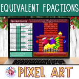 Equivalent Fractions Christmas 4th Grade Math Winter Pixel