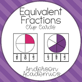 Equivalent Fractions Clip Cards {3.NF.3}