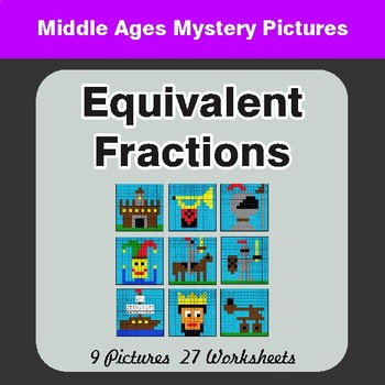 Equivalent Fractions - Color-By-Number Math Mystery Pictures