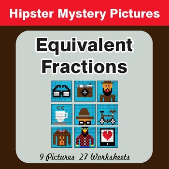 Equivalent Fractions - Color-By-Number Math Mystery Pictures