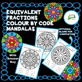 Equivalent Fractions Colour by Code Mandalas
