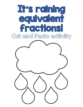 Preview of Equivalent Fractions Cut & Paste Activity: Spring Themed