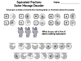 Equivalent Fractions Easter Math Activity: Message Decoder