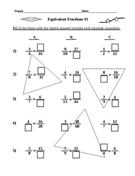 Preview of Equivalent Fractions Exercises