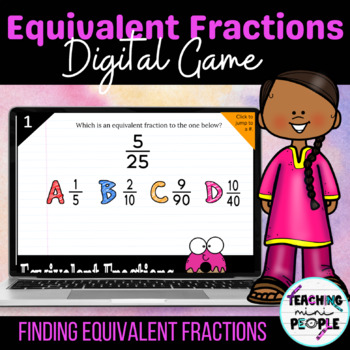 Preview of Equivalent Fractions Game | Self-Checking