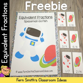 Preview of Equivalent Fractions Go Fish Card Game Freebie