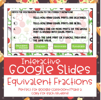 Preview of Equivalent Fractions Google Slides