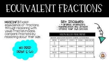 Preview of Equivalent Fractions Graphic Organizer