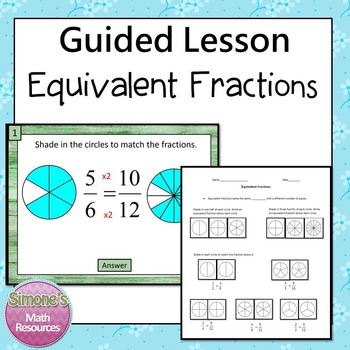 Preview of Equivalent Fractions Guided Lesson