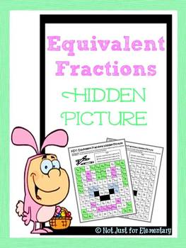 Preview of Equivalent Fractions: Hidden Bunny Picture