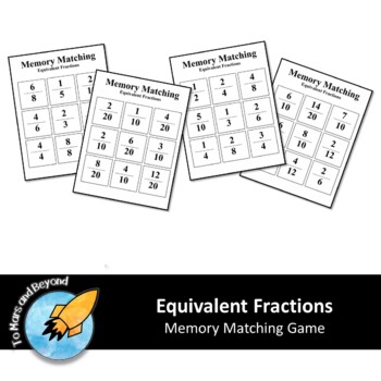 Preview of Equivalent Fractions Matching Game
