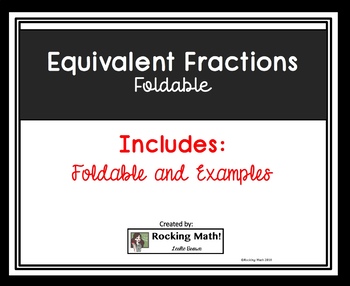 Preview of Equivalent Fractions Math Foldables