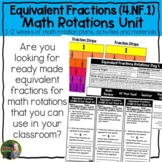 Equivalent Fractions Math Rotations Unit (4.NF.1)