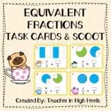 Equivalent Fractions Math Task Cards/SCOOT Game