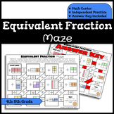 Equivalent Fractions Maze - 4th Grade